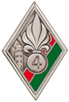 Régiments et unités composant la Légion étrangère . 4re